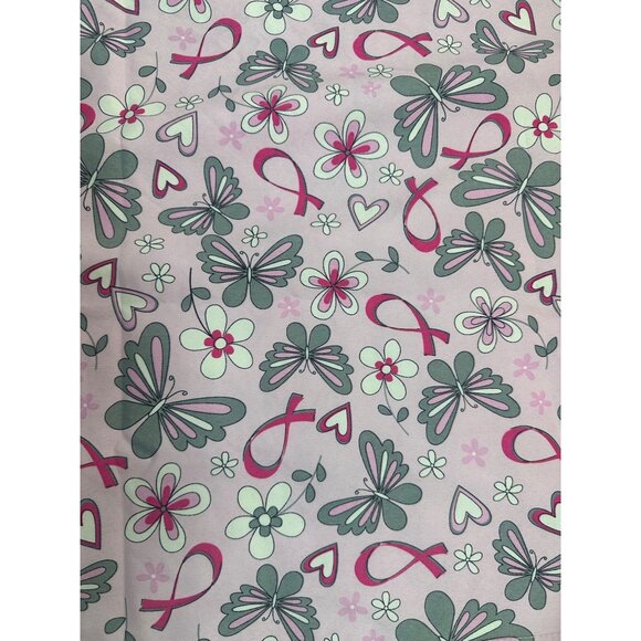 Women’s Pink Breast Cancer Awareness Scrub Top Size M - Picture 4 of 5